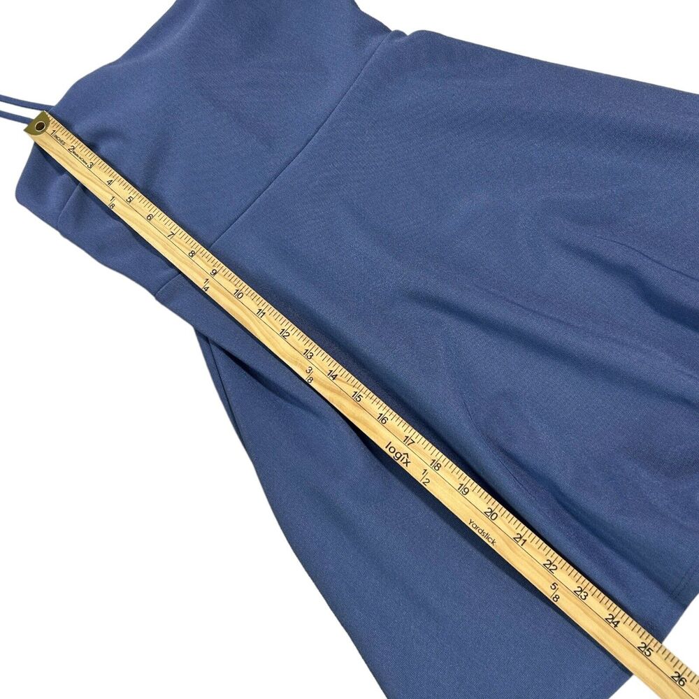 Urban Outfitters Blue A-Line Skater Mini Dress S Back Bow Tie Open Back - Picture 8 of 10